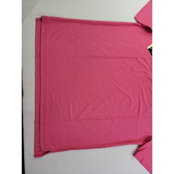 NEW Jack Nicklaus Cool Plus Men M Coral Pink Performance Golf Polo Wicking UPF - Picture 7 of 11